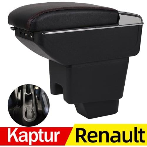 For Renault Kaptur armrest box central Store content box with cup holder ashtray Can rise with USB accessory