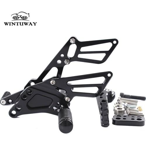 WINTUWAY Motorcycle Foot Rests Motorcycle Aluminum Alloy Rearset Rear Footpeg Foot Rests Suitable For GSX-R600/75011-16