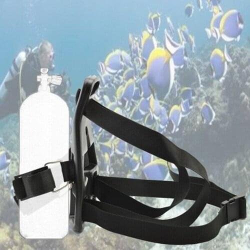 Scuba Diving Single Tank Back Oxygen Bottle Back Holder Holder Strap For Diving With Adjustable Shoulder Straps And Waist Strap
