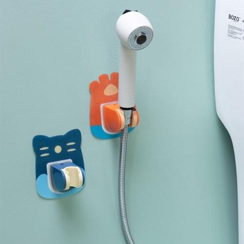 Adjustable Shower Head Holder Self-adhesive Handheld Drill-free Showerhead Rack Punch-free Chrome Bathroom Wall Mount Bracket