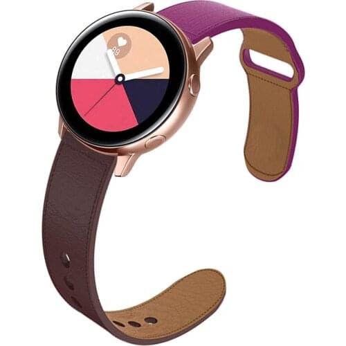 20/22mm Genuine Leather Straps For Samsung Active Watch Band For Galaxy Watch 42/46mm For Huawei Watch GT Huami Amazfit Bracelet