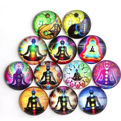 20pcs Sun Flower Heart Round Photo Glass Cabochons demo flat back For Jewelry Making findings Bracelet Earrings Bases Settings