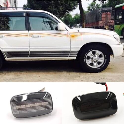 LED Side Marker Lights Dynamic Turn Signal Lamp Indicator For Toyota Landcruiser Land cruiser 70 80 100 Series 1998-2007