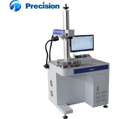 High precision 30w desktop uv plastic button metal fiber laser marking machine