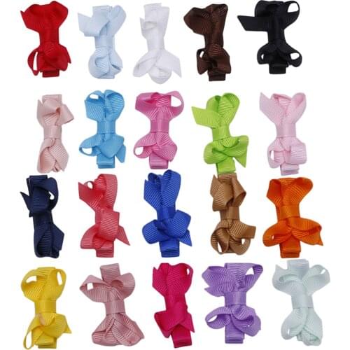 2018 10Pcs Baby Kids Girl Hair Bow Alligator Clips Grosgrain Ribbon Bowknot Barrettes