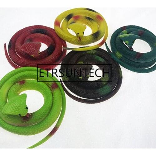 100pcs Halloween Party Decoration Tricky Funny Spoof Toys Simulation Soft Scary Fake Snake Horror Toy For Party Event