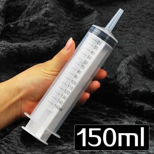 150ml Reusable Big Large Hydroponics Plastic Nutrient Sterile Health Measuring Syringe Tools