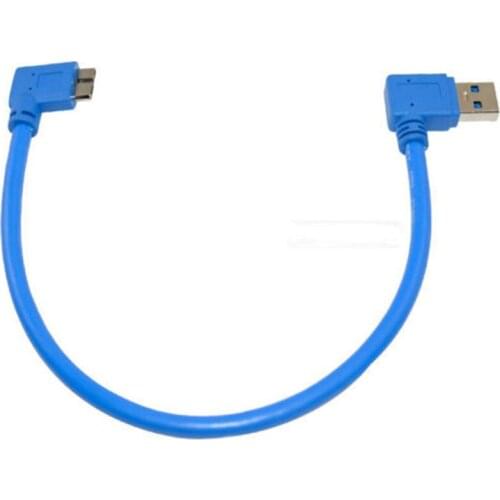 30cm USB 3.0 A 90 degree Right angle male to Micro B male 90 degree left angle short Cable