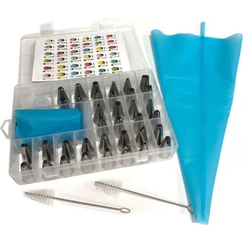 36*Icing Piping Nozzles + TPU Cream Reusable Pastry Bags 42Pcs/pack Cake Decorating Tools Pastry Nozzles Baking Tips