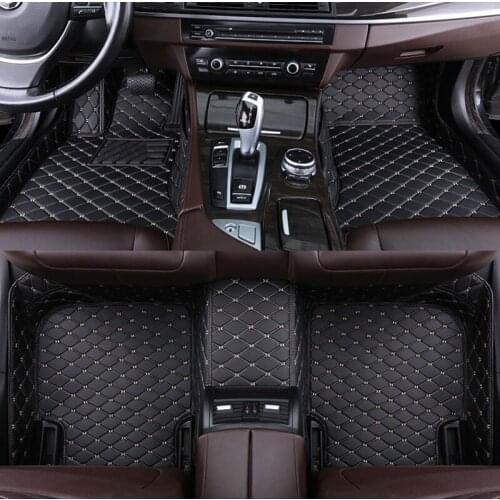 Custom car floor mat for audi A3 Cabriolet A3 sportback A1 A2 A4 A6 A8 Q3 Q5 Q7 carpet Phone pocket