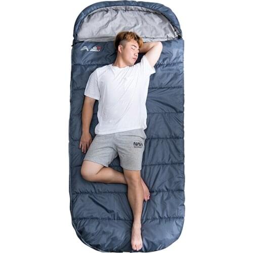 Large Camping Sleeping bag lightweight 3 season loose widen bag long size for Adult rest Hiking fishing