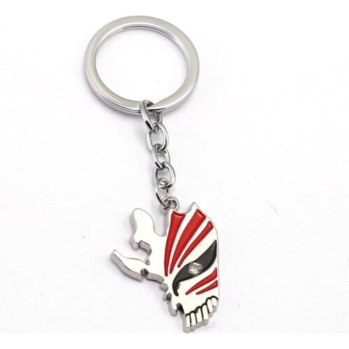 12pcs/lot BLEACH Keychain Anime Key Chain Key Ring Holder Pendant Kurosaki Mask Chaveiro Jewelry Souvenir Grimmjow Jeagerjaques