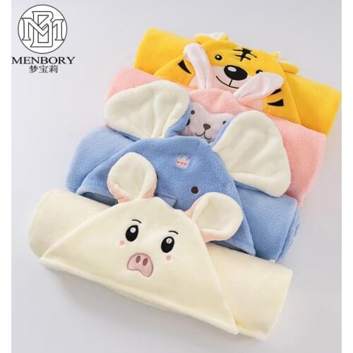 Curbblan Hooded Towels Kids Bathrobe Super Soft Bath Towel Warm Sleeping Swaddle Wrap Boys Girls Skin-friendly In Stock