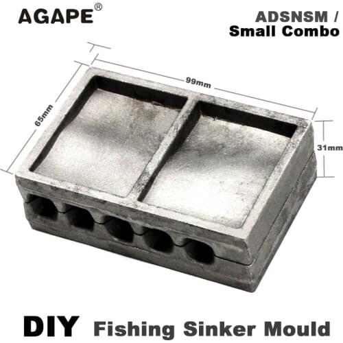 Agape DIY Fishing Snapper Sinker Mould ADSNSM/Small Combo Snapper Sinker 28g 56g 84g 5 Cavities