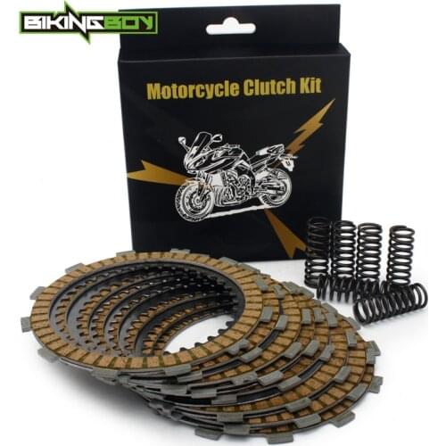 BIKINGBOY 8 Clutch Paper Friction Plate + 7 Steel Separator Plates + 6 Heavy Duty Springs For Suzuki RMZ 450 05 06 07 RM-Z Set