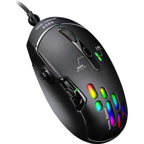 Computer Mouse 4000dpi Mechanical Mouse Macro Gaming Mouse with Joystick Ergonomic Optical Mouse Wired Gaming Mouse for Lol