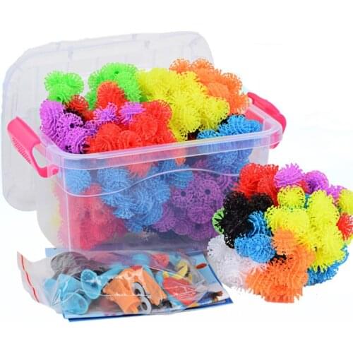 400pcs Thorn Ball 3D Model Construction Building Blocks Magic Puffer Ball DIY Assembling Toys for Children Gifts