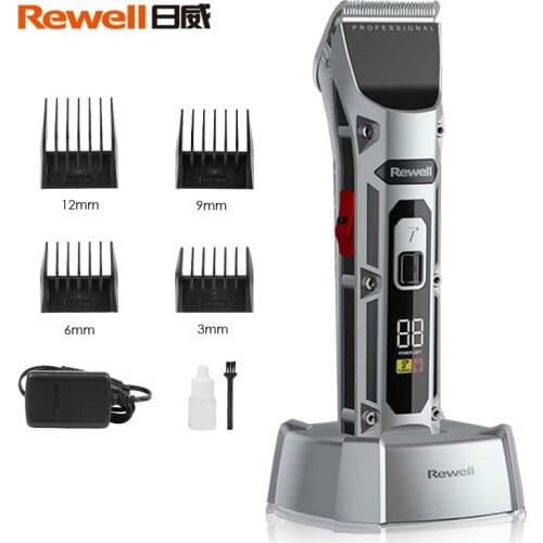 Rewell Rechargeable Hair Clipper Professional Hair Trimmer for Men Electric Steel Cutter Barber Salon Hair Cutting Machine Turbo