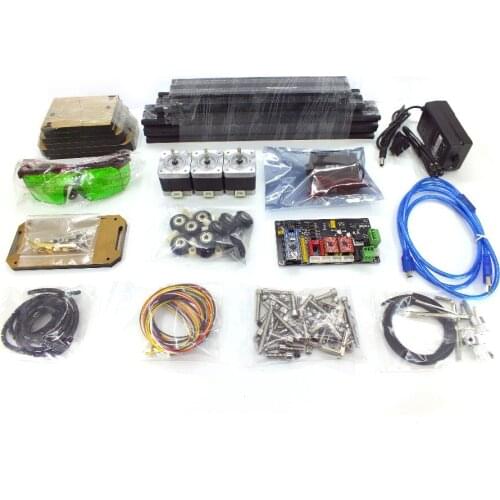 Mini 3000MW Blue CNC Laser Engraving Machine 2Axis DC 12V DIY Engraver Desktop Wood Router/Cutter/Printer+ Laser Goggles