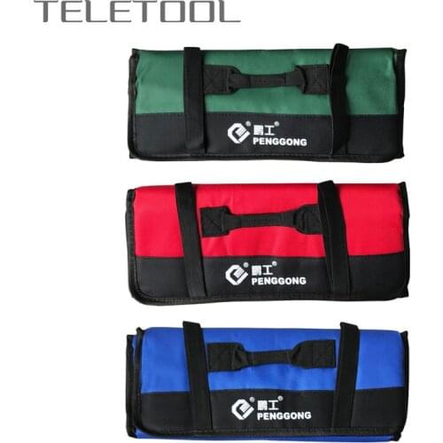 Multifunction Oxford Cloth Folding Wrench Bag Tool Roll Storage Pocket Tools Organizer Holder Tools Pouch Portable Case 4 Colors