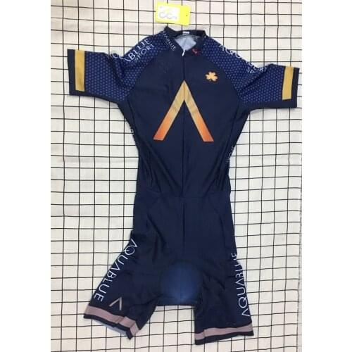 MENS CYCLING WEAR CYCLING JERSEY BODY SUIT SKINSUIT WITH POWER BAND 2018 AQUA BLUE TEAM GEL PAD SIZE XS-4XL