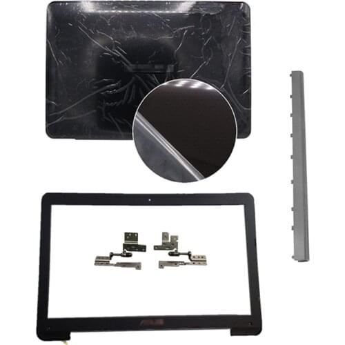NEW For ASUS X554 F554 K554 X554L F554L Laptop LCD Back Cover/Front Bezel/Hinge Cover/LCD Hinges Plastic Black Top Case