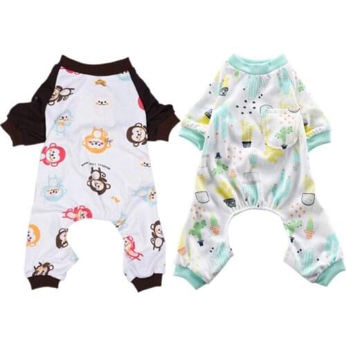Dog Clothes Pajamas Pet 4 Legged Jumpsuit Pet Clothing Outfit for Chihuahua Puppy Dog Pet Casual Homewear Costume All Seasons