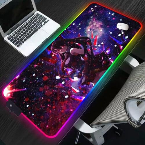 Hot RGB Anime Akame Ga Kill Gaming Mousepad Lock Edge waterproof Mouse carpet Rubber Gamer Laptop Desk Mat mouse pad mause gamer