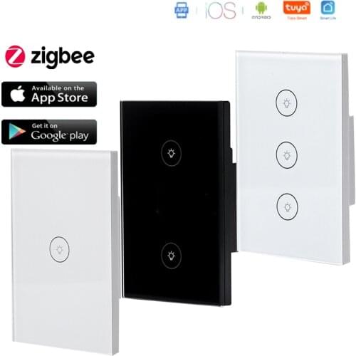 US Zigbee Touch Switch Smart Home Switcher Light Switch Zero FireWire Control Swticher Google Home Alexa Control Voice Control