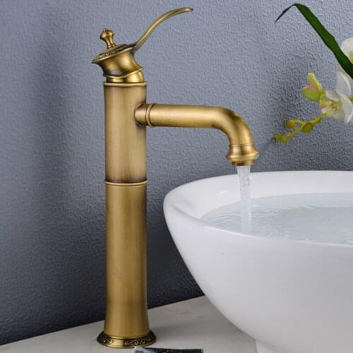 Basin Faucets Bath Antique Finish Brass Water Tap Bathroom Basin Sink Faucet Vanity Faucet Wash Black oil Basin Mixer Taps Crane