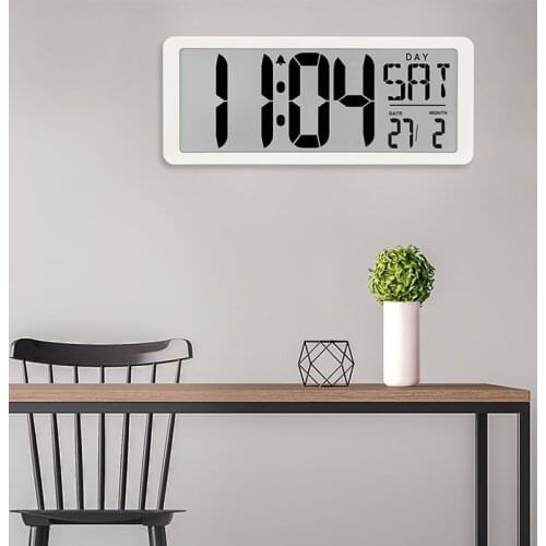 LED Digital Wall Clock Large Number Time Display Alarm Clocks with Date Temperature Table Watch Electronic Clock Horloge Murale