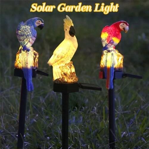 Outdoor Waterproof Parrot LED Solar Powered Garden Light Fairy Light Landscape Night Animal Shape Lamp Lawn Lamp Garden Decor 5Z