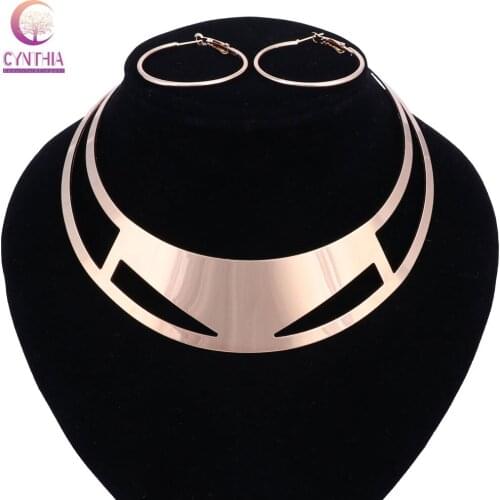 Unique Chic Alloy Choker Necklace For Women Fashion Torques Bib Collar Simple Necklaces Maxi Jewelry Accessories CE3952