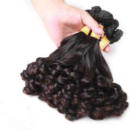 Mayflower Double drawn Funmi Hair Spring curl 1/2/3/4 bundles mixed length 8-18" Natural black Remy hair full end no tangle