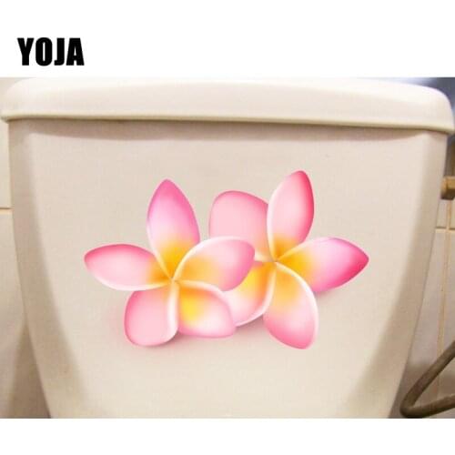 YOJA 21.3*13.5CM Cartoon Creative Flower Room Wall Sticker Decoration Home Toilet Seat Stickers T1-0359