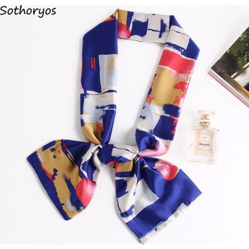 Scarves Women Printed Korean Style Harajuku All-match Multi-function Casual Fashion 2020 Ladies Scarf High Quality Accessories