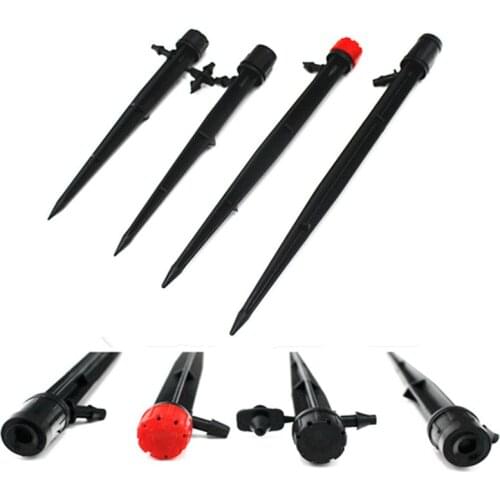 10PCS Dripper On Stake Adjustable Drip Emitter Garden Lawn Watering Tools Drip Fittings Micro Irrigation Accessory