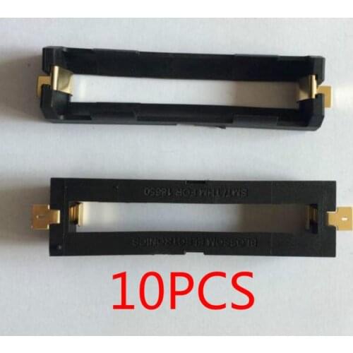 10Pcs/lot High Quality 1X 18650 Battery Holder SMD With Bronze Pins 18650 Battery Storage Box TBH-18650-2C-SMT