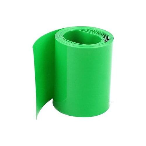 2Meters 64mm Width PVC Heat Shrink Wrap Tube Green for AA Battery Pack