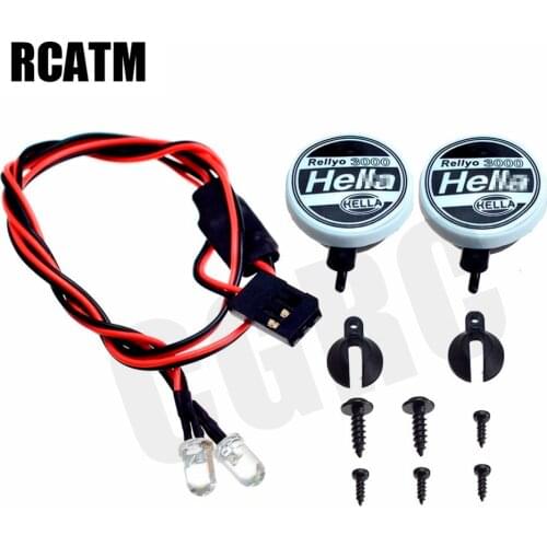 2pcs Led Spotlight Roof Light Lampshade For 1/10 RC Crawler Car TRX4 Defender TRX6 G63 D90 Axial Scx10 90046 AX103007