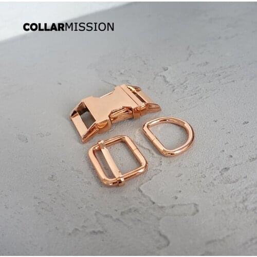 20sets/lot (metal buckle+adjust buckle+D ring/set) 25mm diy dog collar accessory durable hardware Kirsite slider 4 kinds