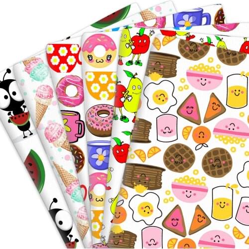 50*145cm Bread Ice Cream 100% Pure Cotton Polyester Cotton Material Patchwork Sewing Quilting Fabrics Quilt Needlework DIY Cloth