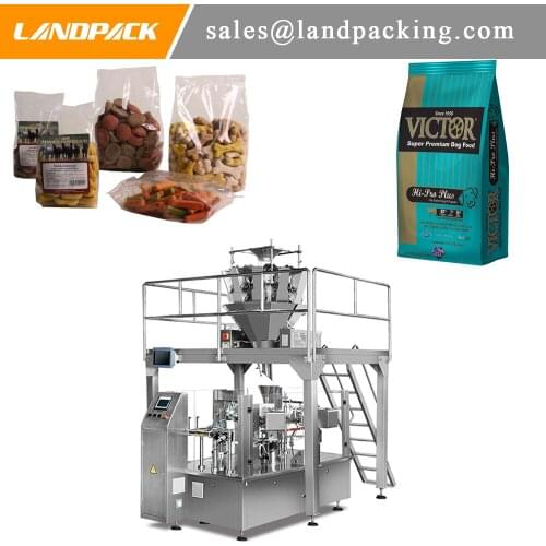 Automatic Weighing Dog Food Doypack Packaging Machine Band Multihead Weigher Pet Food Packaging Universal