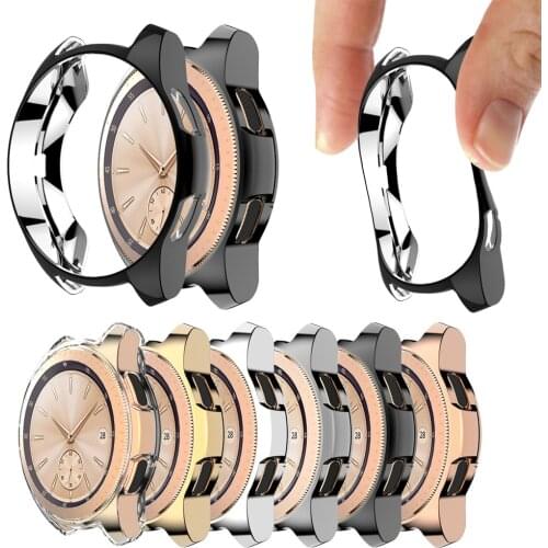 Case Frame for Samsung Galaxy Watch 42mm Plated Case Soft TPU Slim Protector Bumper Shell Cover for Galaxy Watch 42mm SM-R810
