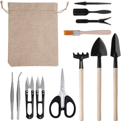 Succulent Plants Tools Mini Garden Hand Tools Transplanting Outdoor Bonsai Gardening Tools Set Succulent Miniature Planting Tool