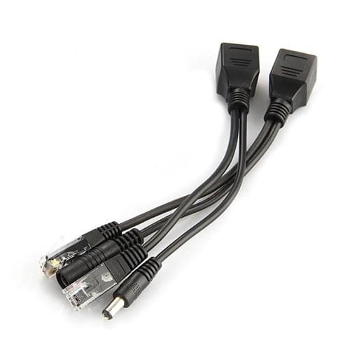 JIENUO CCTV POE Adapter Cable RJ45 Injector Splitter Network Power over Ethernet PoE Adapter Injector Splitter