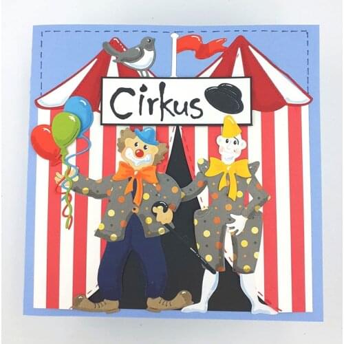 JMCRAFT 2021 New Cute Circus Clown #1 Metal Cutting Dies DIY Scrapbook Handmade Paper Craft Metal Steel Template Dies