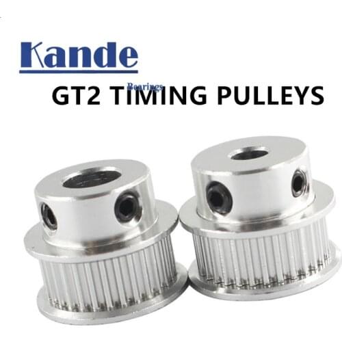 Kande Bearings GT2 Timing Pulley 30T bores 5 6 6.35 8 2GT width 10mm 30teeth w10 timing belt pulley CN(Origin)