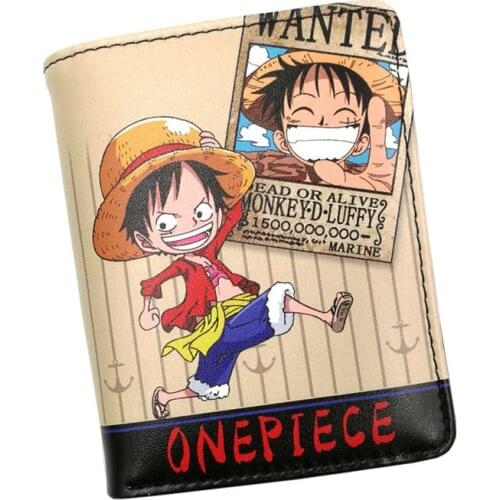 Anime One Piece Luffy Wallet Wanted Monkey D Luffy Coin Purse