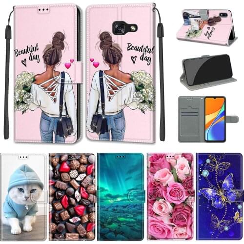 Flip Leather Case For Samsung Galaxy A5 2017 Case Wallet Card Holder Stand Book Cover For Samsung Galaxy A5 2017 Flower Girl